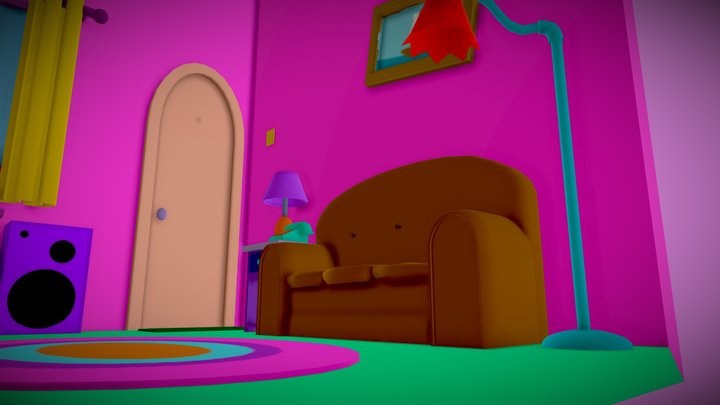 The Simpson's Living Room 3D Model