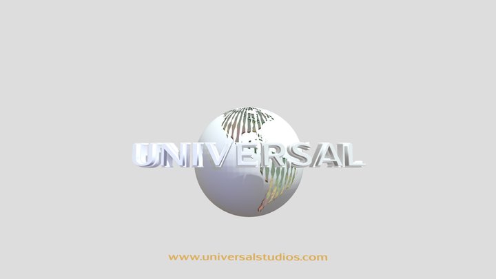 Universal Pictures 1997 logo remake plasticity 3D Model