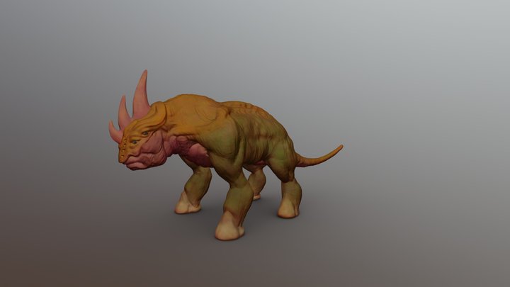 Copper back beast 3D Model
