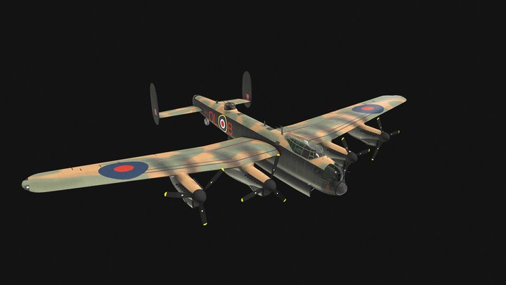 Lancaster bomber 3D Model