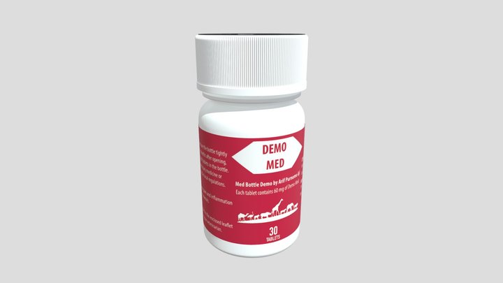 Meds Bottle demo 3D Model