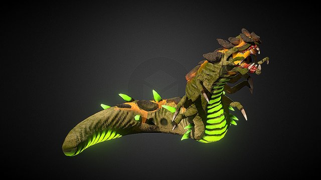 Alien Sandworm 3D Model