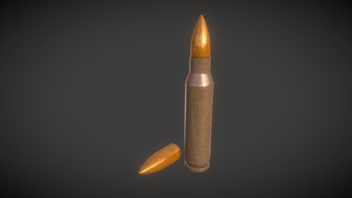 7.62x39mm Bullet 3D Model