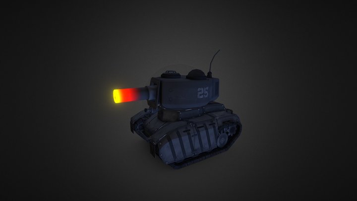 Stylized Military Tank 3D Model