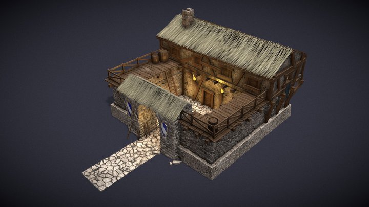 Age of empire II - Barracks 3D Model