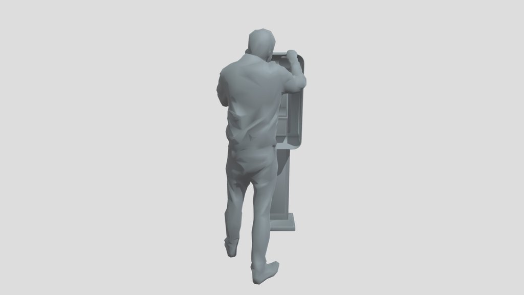 Lowpoly Payphone Talking Guy