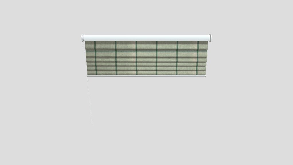 Roman Blinds Quarter Green Checkered
