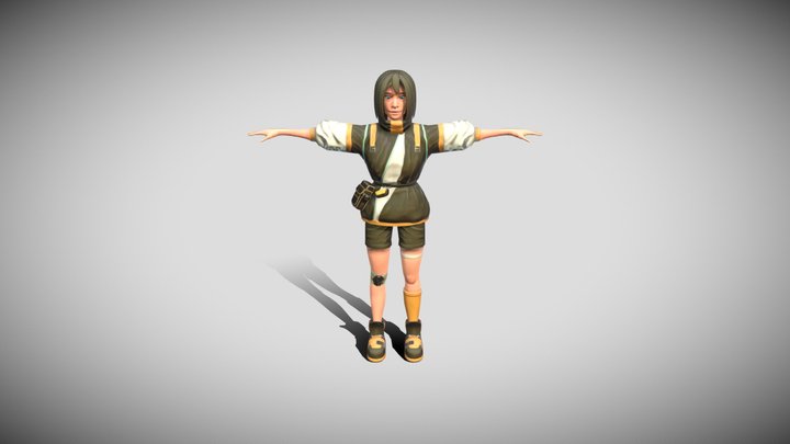 female character stylized 3D Model