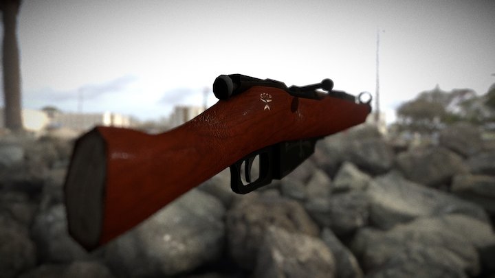 Mosin Rifle. Cutoff. 3D Model