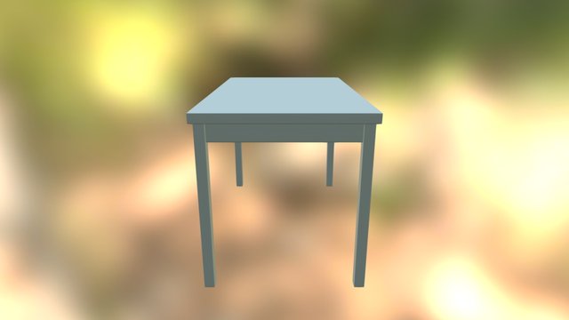 High Poly Table 3D Model
