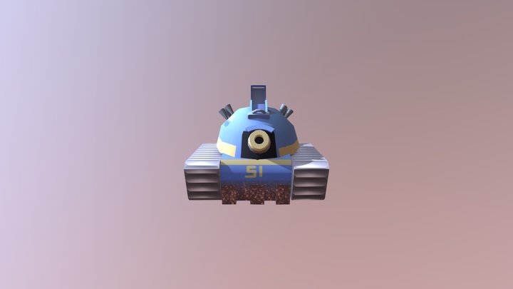 Low Poly Tank 3D Model