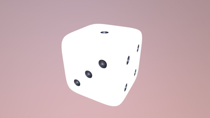 Simple white dice 3D Model