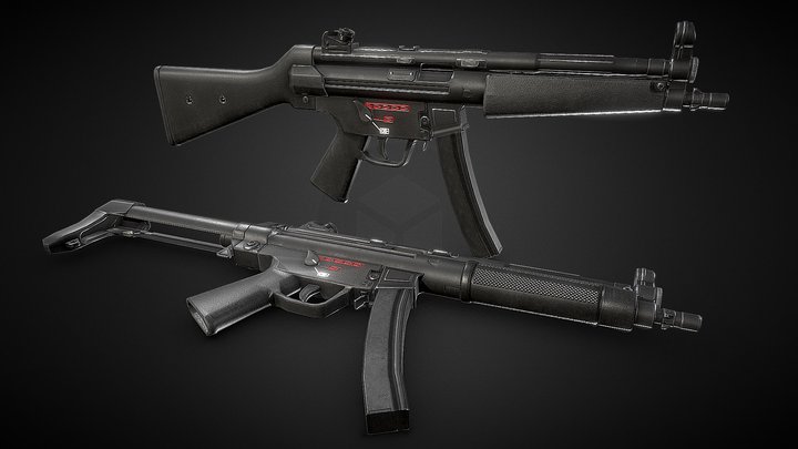 MP5[Game Ready][Low-Poly] 3D Model