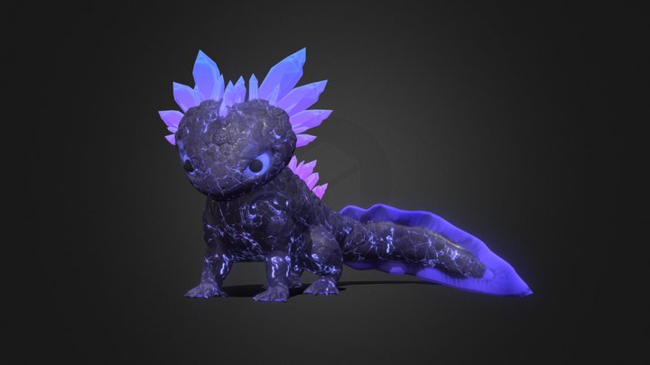 Crystal Axolotl 3D Model