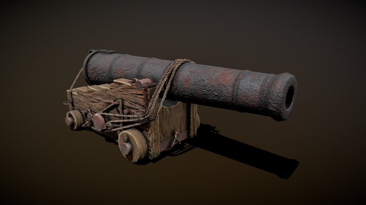 Ship Cannon 3D Model