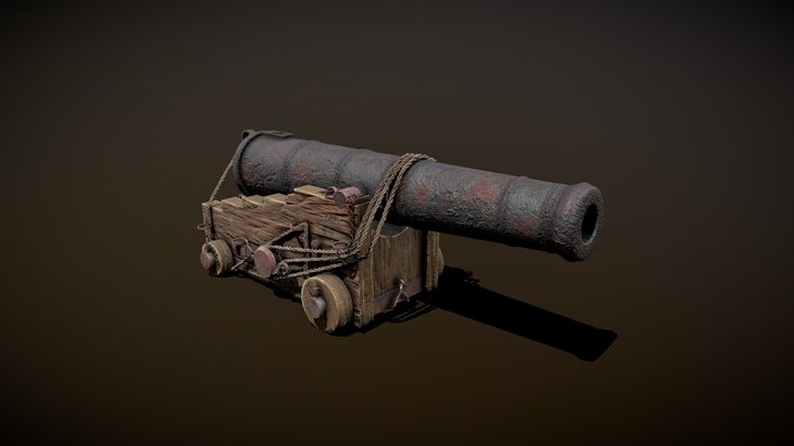 Ship Cannon 3D Model