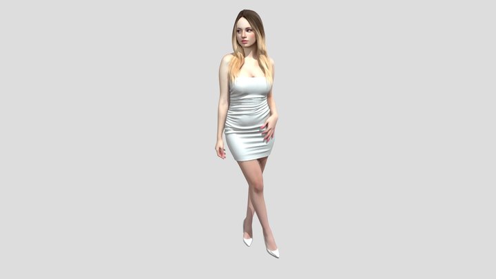 Shimmering Silver Dress – Modello 3D gratuito STL