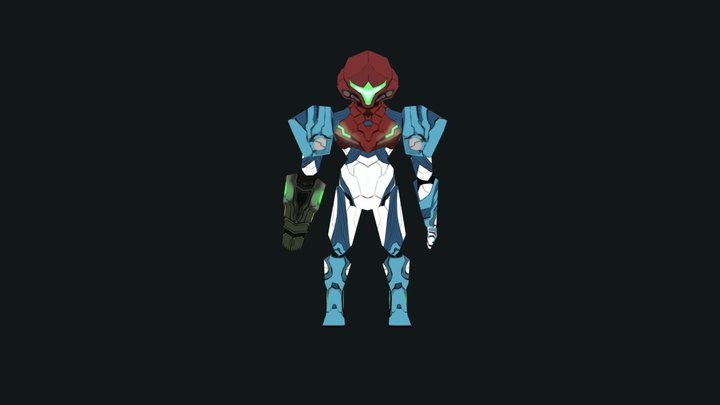 Samus Aran Lowpoly (Metroid Dread) 3D Model