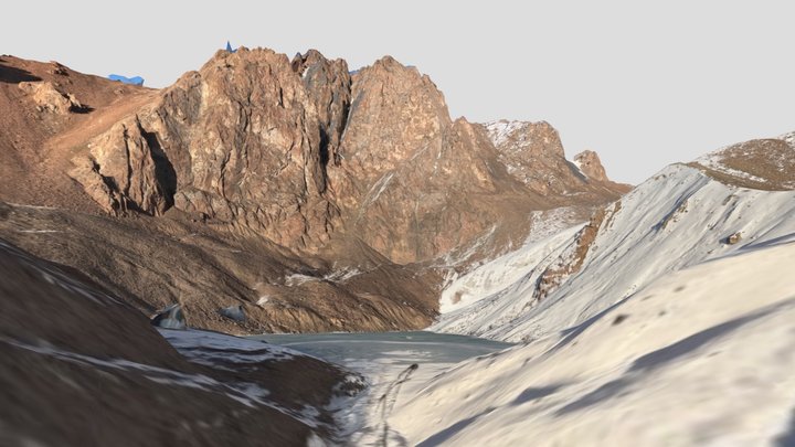 Lake in the mountains 3D Model