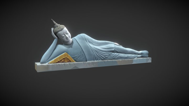 Tượng Phật Nằm - Chùa Som Rong Sóc Trăng 3D Model