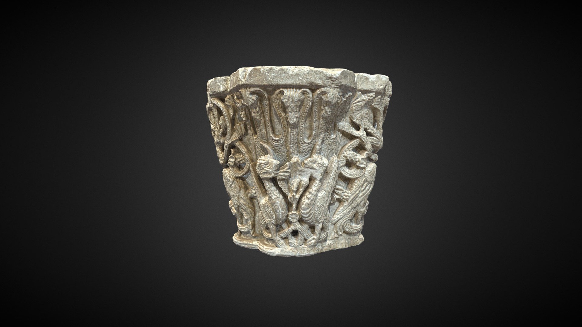 Capitel Románico - 3D model by javierromeo [250e229] - Sketchfab