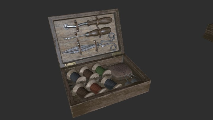 Sewing Kit Tools 3D Model