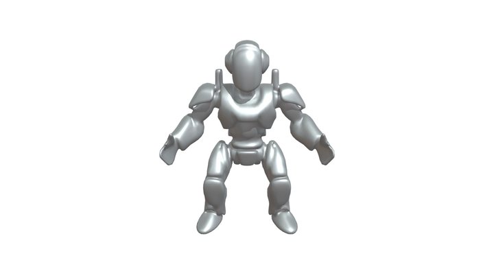 Humanoid robot with advanced armor 3D Model