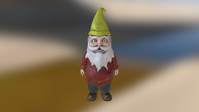 High Fidelity Garden Gnome 3D Model