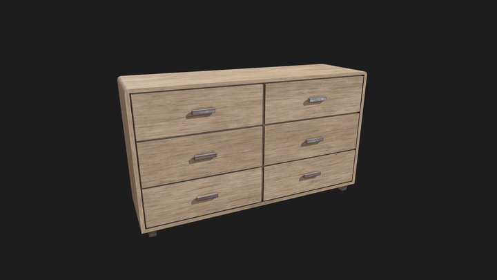 Dresser - modern light wood – Free 3D Model STL