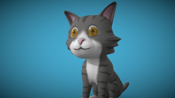 Cat Cartoon 3D Model