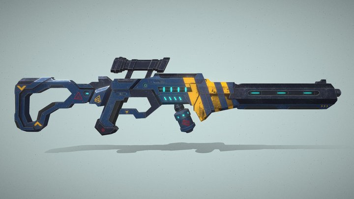 Futuristic rifle 3D Model