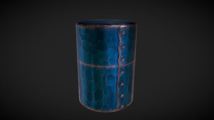 Japanese copper Tea caddy 3D Model