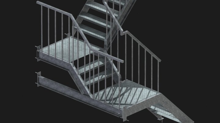 Лестница выход на кровлю тип 2 3D Model