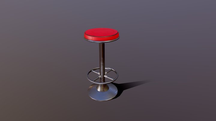 Mesh Bar Chair 3D Model