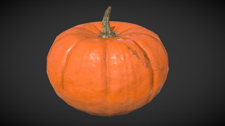 Orange Pumpkin 3D Model
