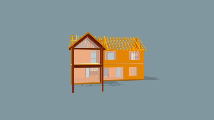 3D Large House 3D Model