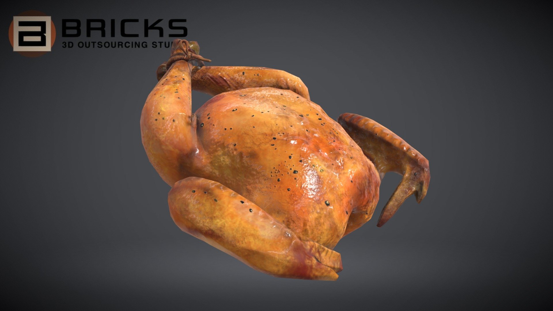 Roasted Chicken - Buy Royalty Free 3D model by Bricks Studio ...