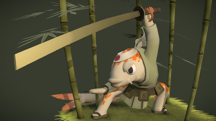 Koi kendo fighter 3D Model