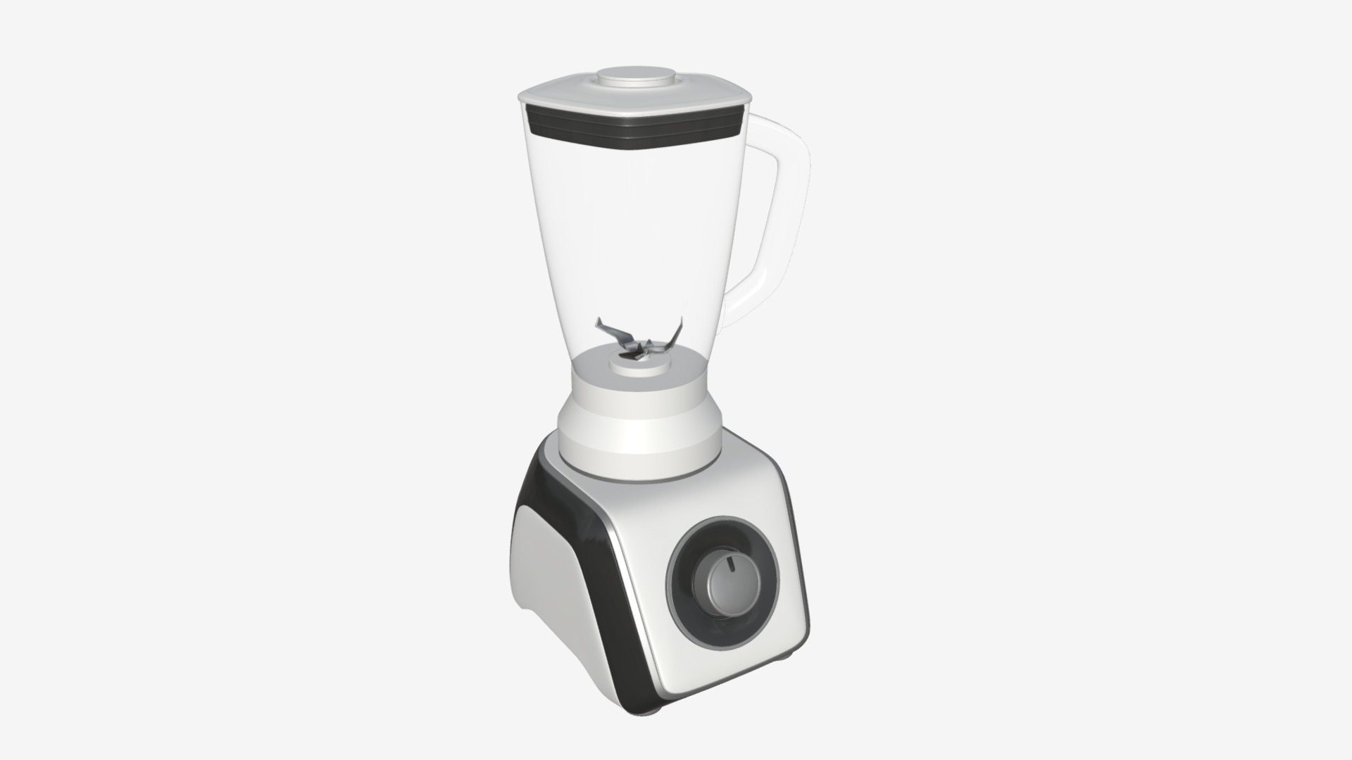 3D model kitchen blender - This is a 3D model of the kitchen blender. The 3D model is about a white and black vacuum.