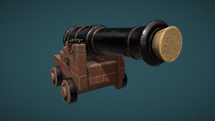 Ship Cannon 3D Model