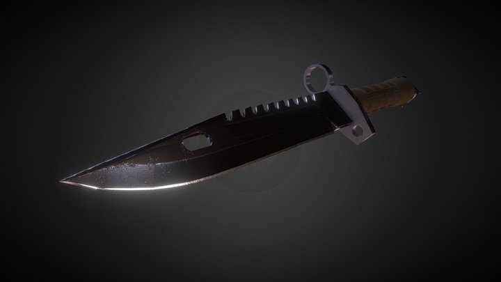 Game Ready M9 Bayonet 3D Model