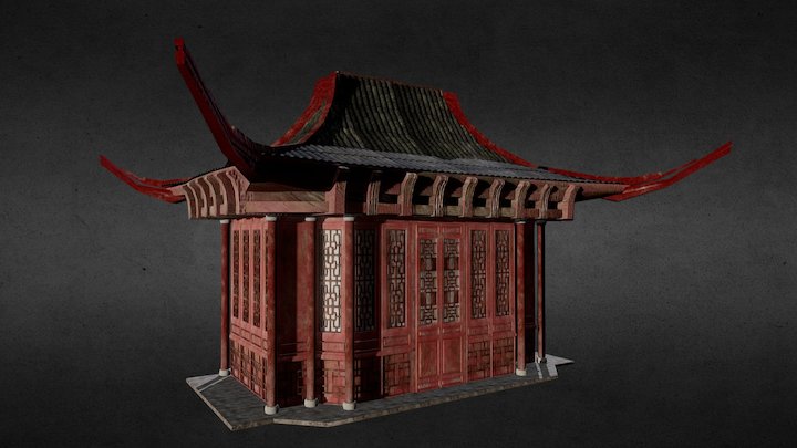 Modular Chinese Building 3D Model