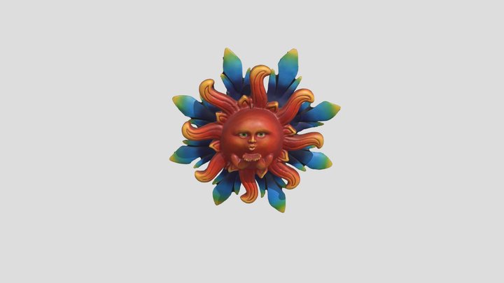 Sun wall ornament 3D Model