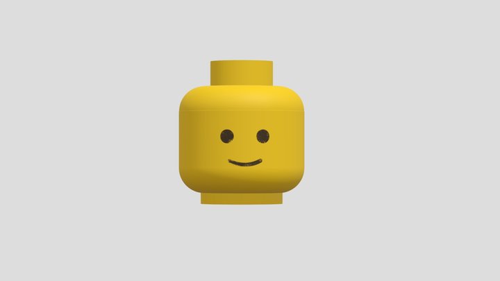 Lego Minifigure Head 3D Model