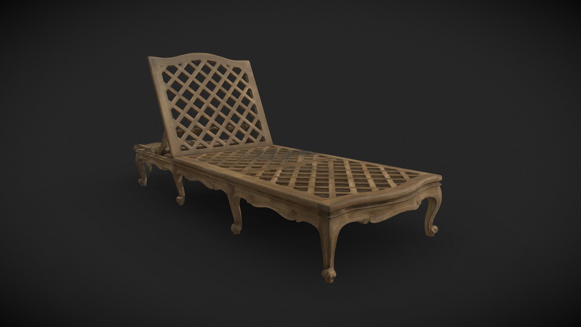 3D Scan: Wooden Sunchair - duplicated version