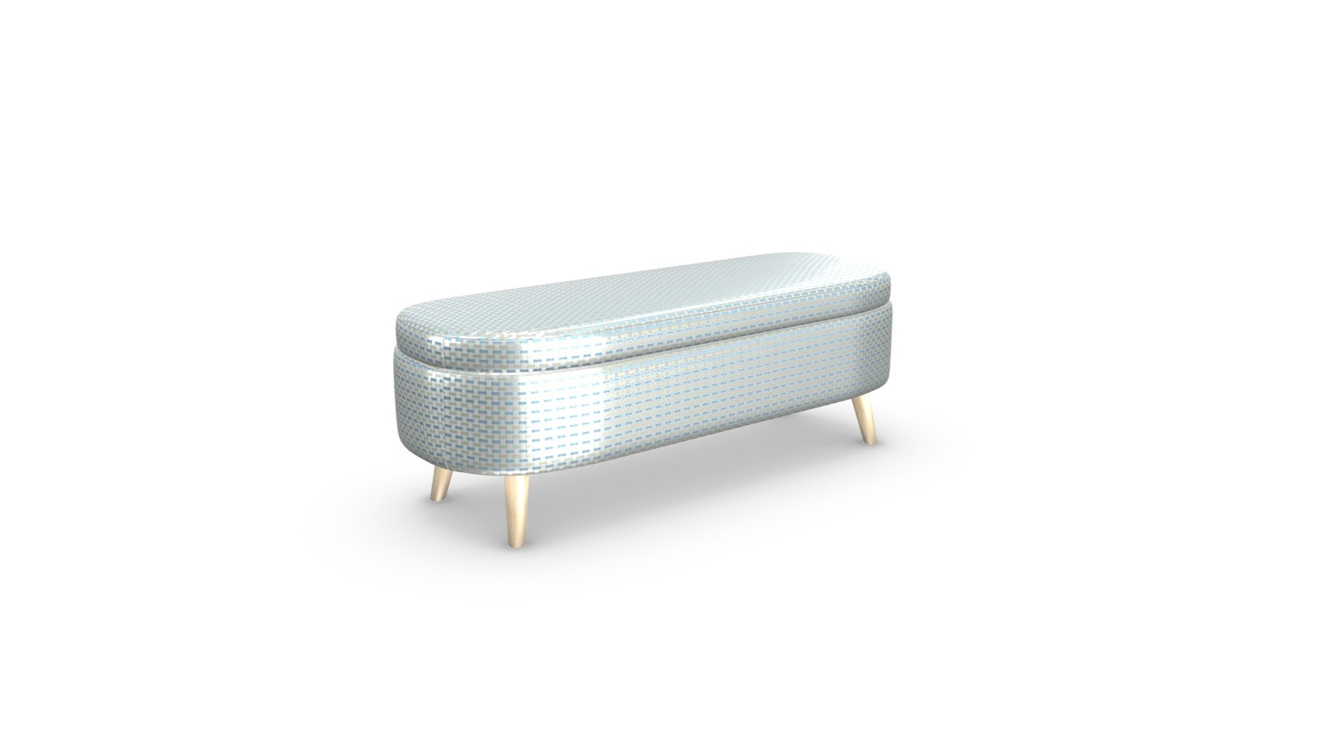 Lulu Ottoman Bench, Indigo Blue