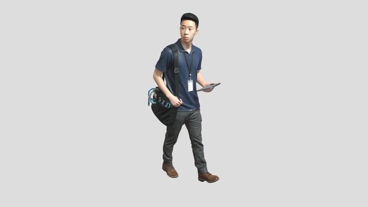 Field Technician With Tablet – Free 3D Model STL
