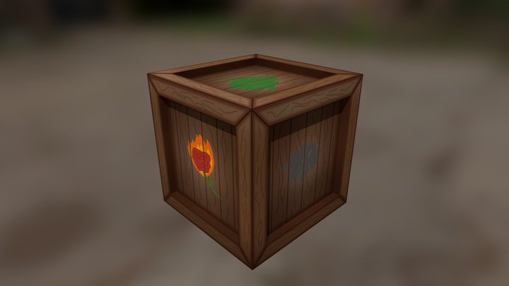 Crate Texture 1 3D Model