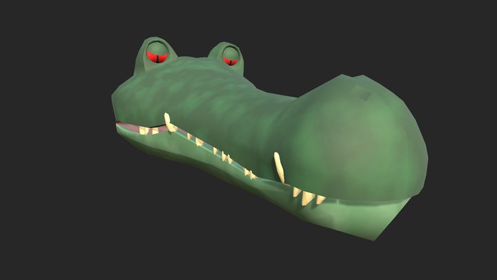 Low Poly Crocodile - Blink 3D Model