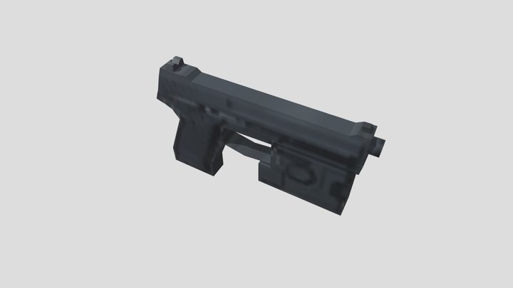H&K MK23 SOCOM (Low poly PS1) 3D Model